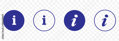 Information vector icons isolated on white background. Black and blue information icon. Information, info simple vector icon.