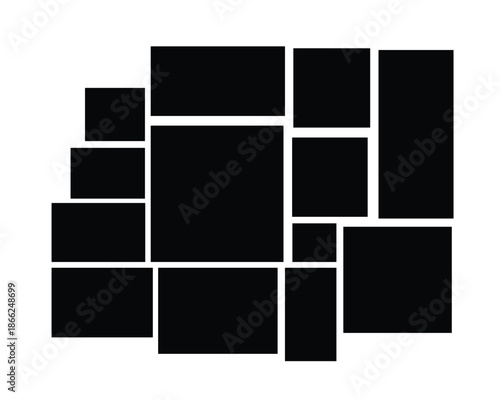 College photo frem,photo collehe,college photo frem vector illustration.