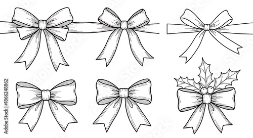 Elegant Bows - A Collection of Ribbon Designs for Festive Occasions.