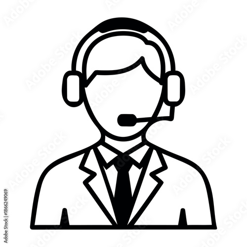 Professional Customer Support Agent Wearing Headset