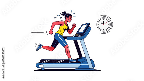 Person Running on Treadmill