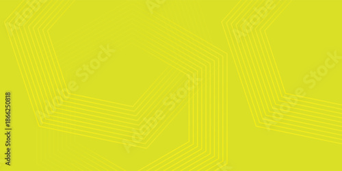 Abstract Neon Yellow Interlocking Hexagon Grid Background