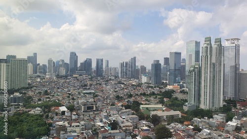 Jakarta, Indonesia – January 5, 2026: A cityscape view of Indonesia capital city Jakarta