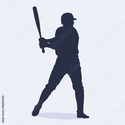 baseball player silhouette vector