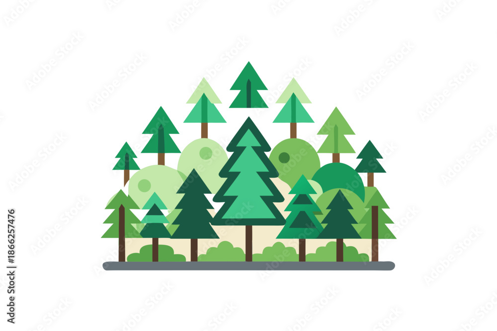 Fototapeta premium forest conservation nature protection icon