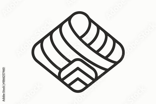 folded tubular leg warmer clothing icon