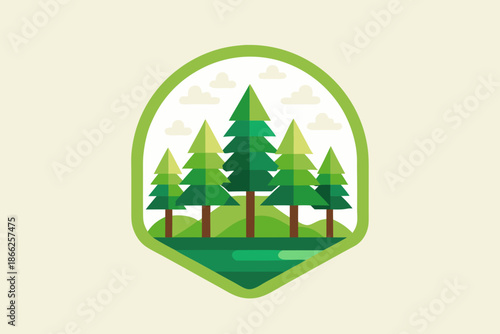 forest preservation environmental care icon