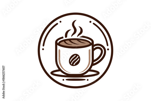 cocoa morning mug icon oval cup design
