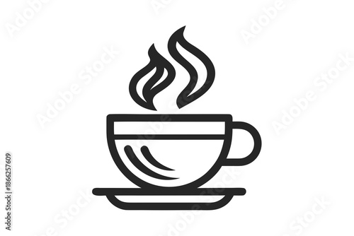 chai tea cup icon wide base mug symbol