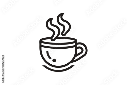 ginger drink cup icon organic smooth silhouette