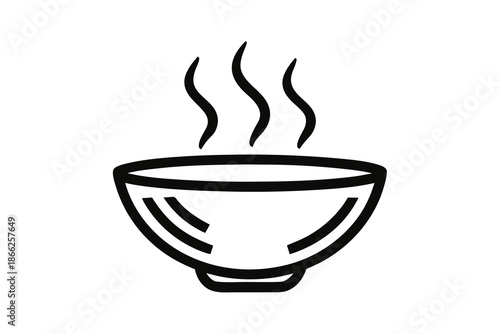 seasonal soup bowl icon balanced half oval shape