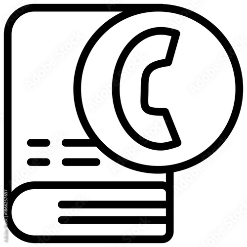 phone book name contact simple line icon