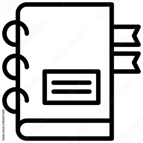 pocket book write memory note simple line icon