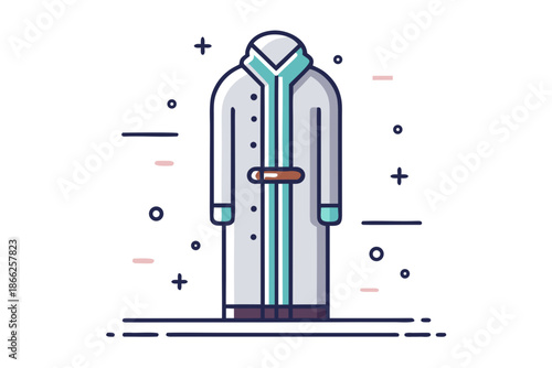 travel coat clothing outline icon