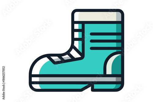 mid calf snow boot outline icon