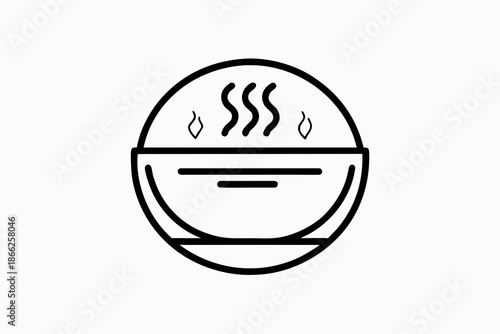 minimal home soup bowl icon