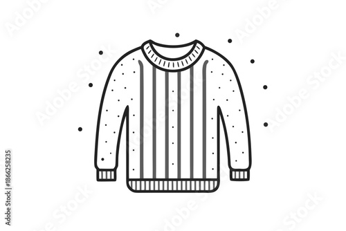 ribbed knit sweater wool texture icon