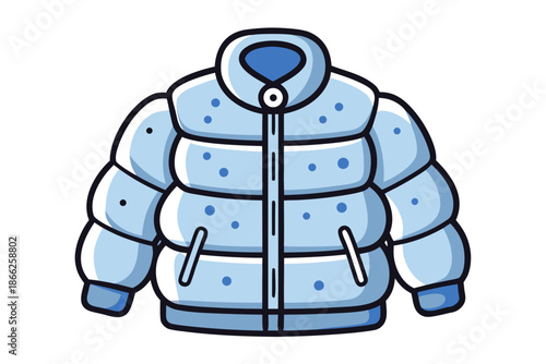 puffy kids jacket icon exaggerated rounded