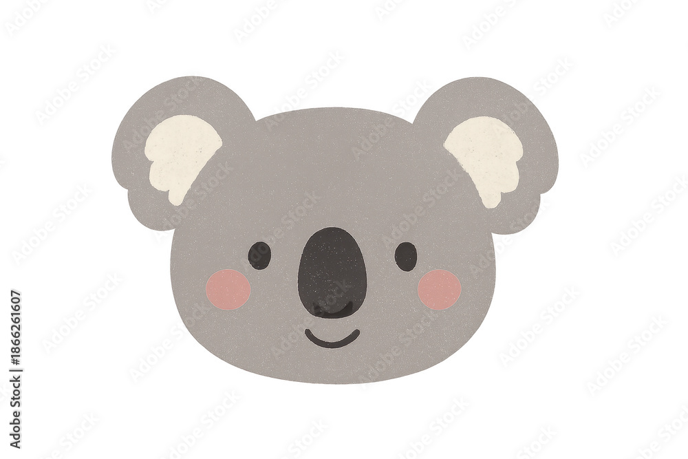 Fototapeta premium Koala face cartoon character illustration design