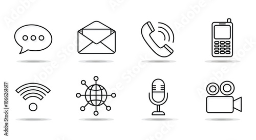 Various communication icons