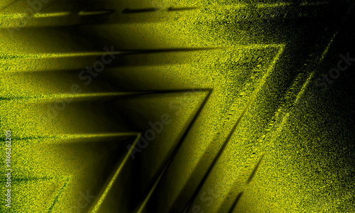 Abstract Yellow Glass Lines Background with Modern Geometric Light Shapes Illustration