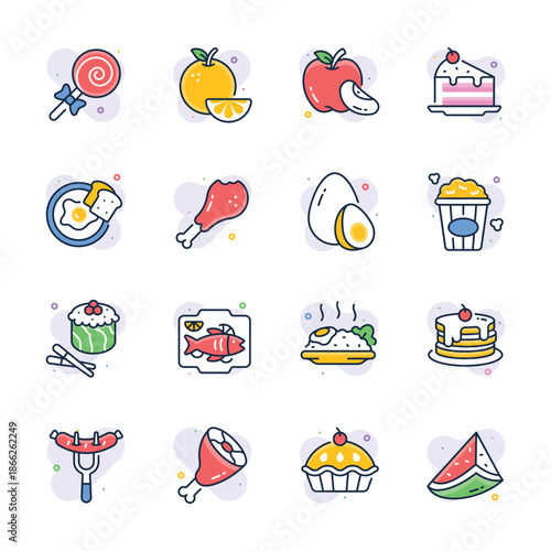Latest pack of food icons in modern design style, ready to use