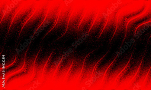 Abstract Red and Black Wavy Texture Background with Dramatic Modern Flow Illustration