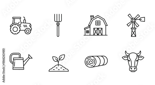 Farm equipment and animals