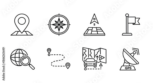 Various navigation icons