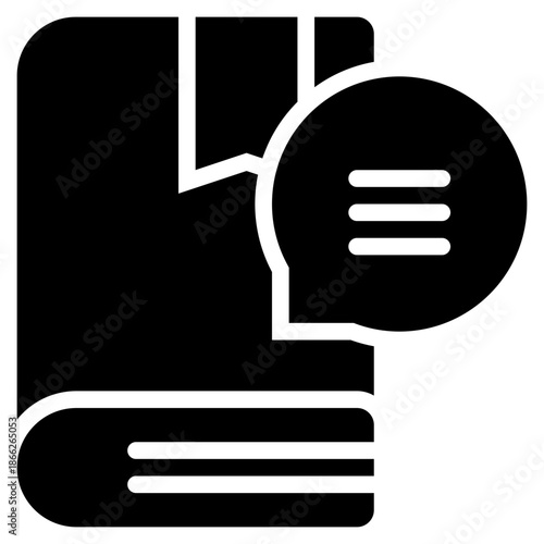 book talk chat query inquire solid glyph icon
