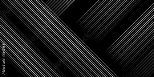 3D techno abstract background overlap layer on dark space with glowing white lines shape decoration. Modern graphic design element future style concept for banner, flyer, card, or brochure cover