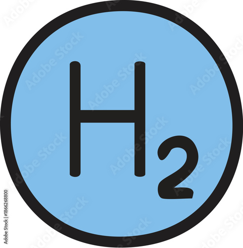 Hydrogen H2 molecule symbol science chemistry.