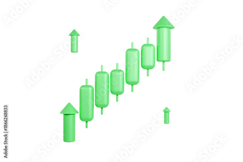 Candlestick Chart Demonstrating an Upward Trend