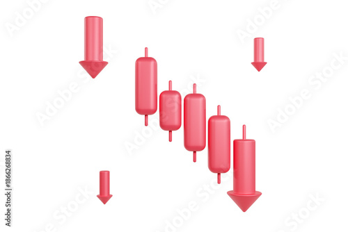 Candlestick Chart Showing a Downtrend