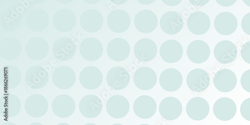 Abstract geometric light mint green background with halftone effect. Mesh of random circles. Guilloche elements, grid vector. Dot white gray wave light technology texture background ..