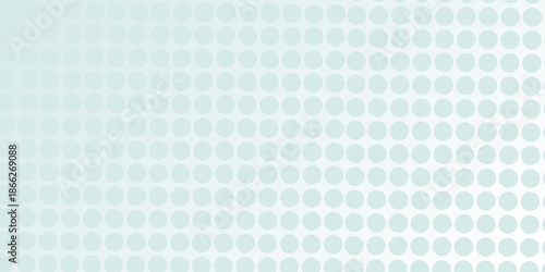 Abstract geometric light mint green background with halftone effect. Mesh of random circles. Guilloche elements, grid vector. Dot white gray wave light technology texture background ..