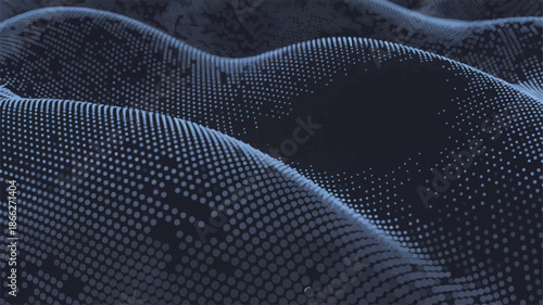 Abstract dark blue digital background with flowing patterns and gradients