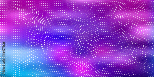 Abstract cyan color dot circle background, pink and blue color light
