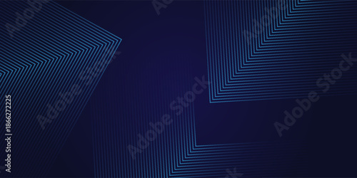 Blue techno abstract background overlap layer on dark space with glowing lines shape decoration. Modern graphic design element future style concept for banner, flyer, card, or brochure cover