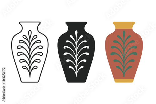 Minimalist Vase Designs. Minimalist vase design featuring symmetrical slip trails inspired by natural growth, first in line style