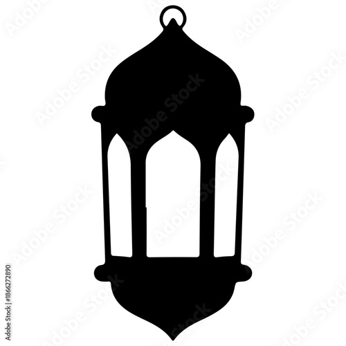 Silhouette of a Traditional Islamic Lantern.