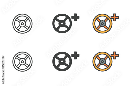 Geneva Seal Watch Design. Mechanical watch component showcasing Geneva seal craftsmanship, clean geometric minimal icon, first in