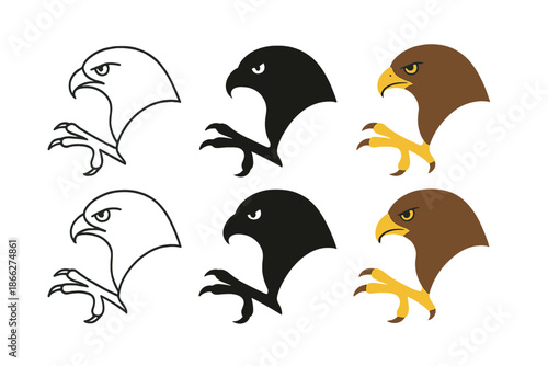 Hawk in Flight. Hawk Prey Talon, minimalist natural form reflecting agility, dominance, and fierce elegance, first in line style