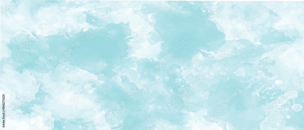 Obraz premium Colorful Gradient Ink Watercolor Splash on Canvas – Abstract Hand-Drawn Blue Paint Stroke Background