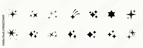 star icon, sparkle icon.  Sparkle vector icons set. Shine symbol illustration. star sign collection. Star vector icons. Set of star symbols isolated.