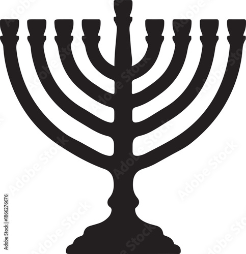 Jewish Menorah Silhouette Symbol

Traditional Hanukkah Menorah Icon

Seven-Branched Menorah Black Silhouette