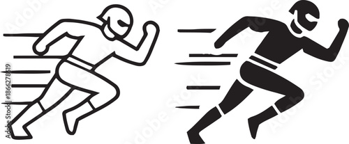 Athletics Flash Run logo design template