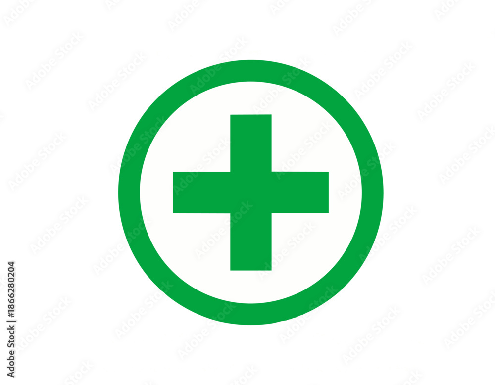 Fototapeta premium Minimal vector UI plus icon