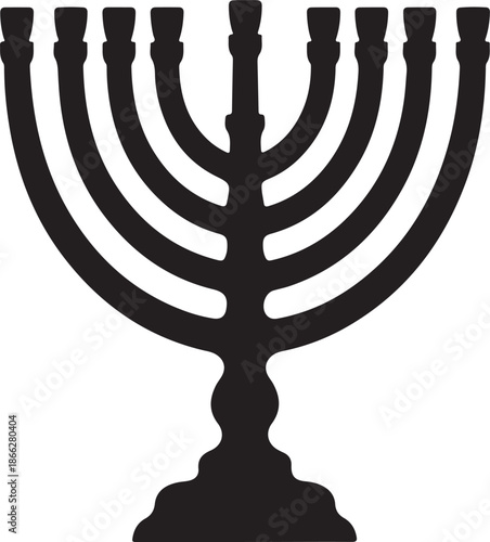Jewish Menorah Silhouette Symbol

Traditional Hanukkah Menorah Icon

Seven-Branched Menorah Black Silhouette