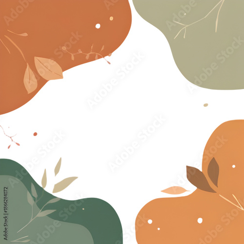 vector illustration of an abstract background with leaves